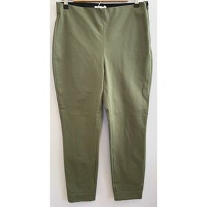 Everlane Woman's Olive Green Ankle Pants  High Rise Slim Stretch Minimalist 8
